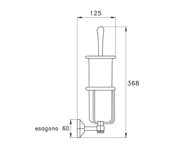 ECCELSA 1052 - Wall-mounted ceramic toilet brush by RUBINETTERIE STELLA - view 3